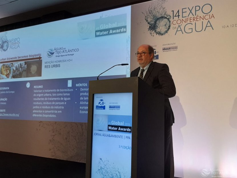 Projeto RES URBIS e Projeto LIFE IMPETUS premiados nos PT Global Water Awards 2019