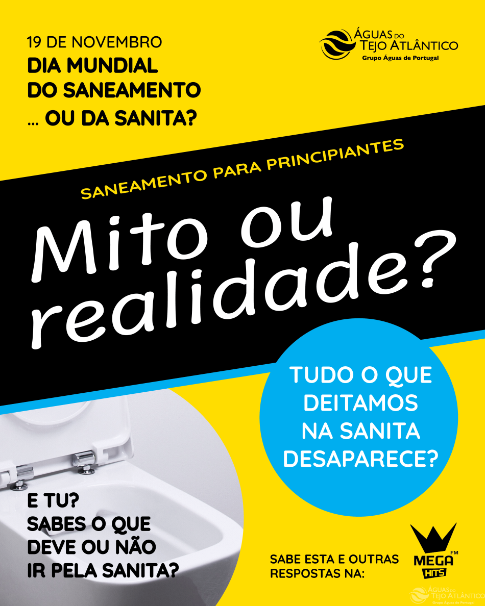 Dia Mundial do Saneamento… ou da Sanita? | Águas do Tejo Atlântico