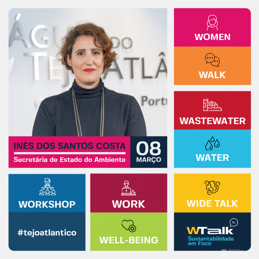 Secretária de Estado do Ambiente Inês dos Santos Costa no primeiro WTalk da Tejo Atlântico